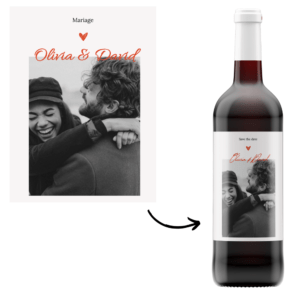 Bouteille à personnaliser mariage