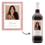 ANNIVERSAIRE | Bouteille à personnaliser Rose